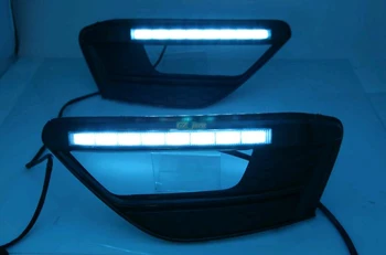 LED DRL daytime running light for MG6 MG 6 09-13 Turn Signal and dimming style Relay with yellow turn signal blue night light