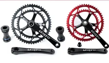 Litepro 130mm BCD 53T/39T CNC Double Crankset Hollow Forged Design BB Included