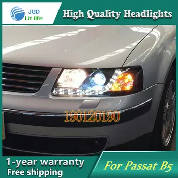 JGD Brand New Styling for VW PASSAT B5 LED Headlight 2000-2007 Headlight Bi-Xenon Head Lamp LED DRL Car Lights