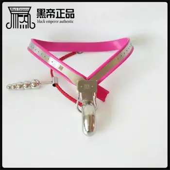 NEW Male chastity belt with anal plug stainless steel chastity device cock sleeve penis cage cock ring bdsm man sex ring for man