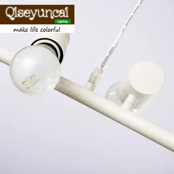 Qiseyuncai Nordic Modern Pendant Lamp Black/White Six Bird Lighting Suspension Luminaire E27 110V 220V for decor Light Fixtures