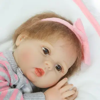 22 Inch Silicone Bebe Reborn Babies Doll Looking Real Baby Reborns Handmade Newborn Doll Kids Birthday Xmas Gift Brinquedos