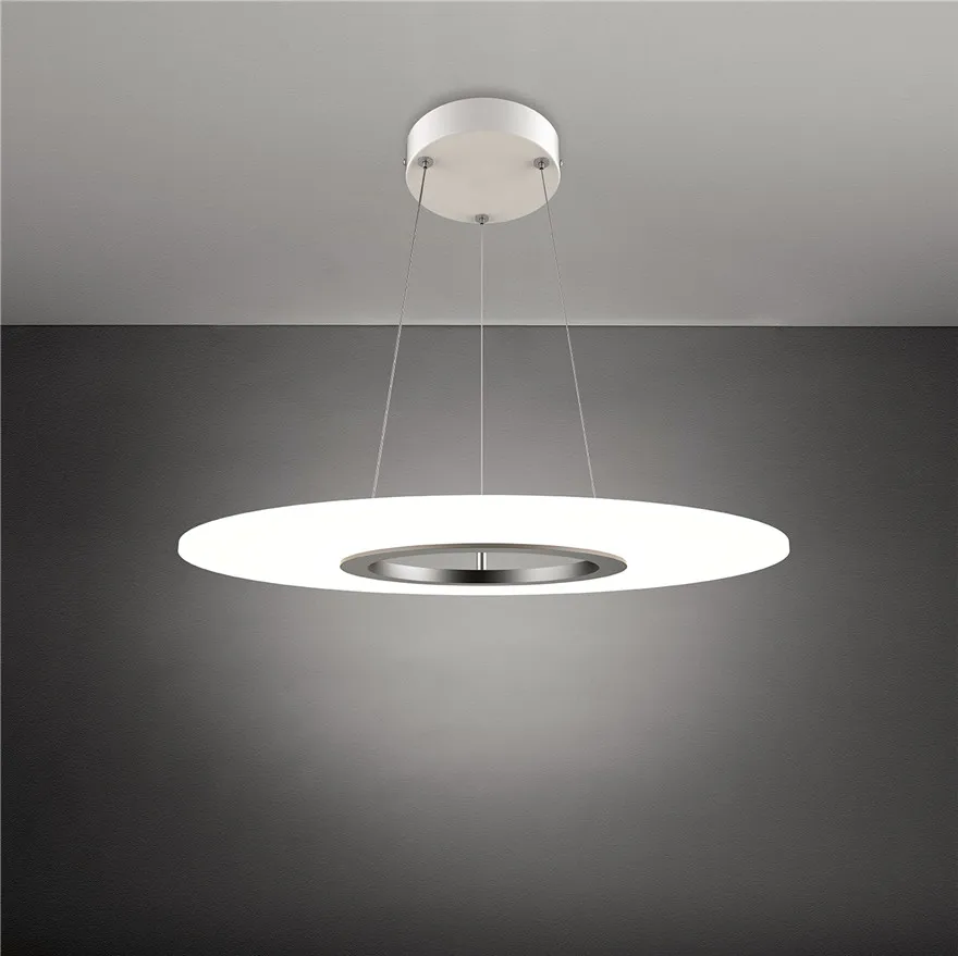 Round LED acrylic 90-260V 36W Simple personality pendant lamp 3000k-6000k Brightness Dimmable Pendant Light.
