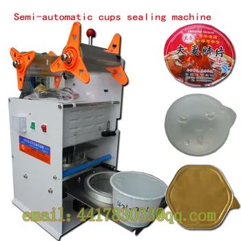 Semi-automatic hand pressure type automatic cup sealer milk tea sealing machine sealer trays cup sealing machine