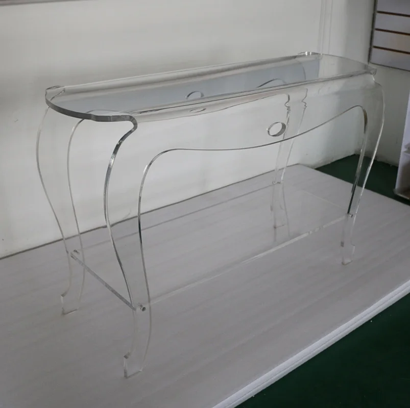 High transparency acrylic console table,Plexiglass lucite vanity desk