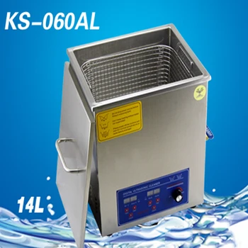 1 PC 110V/220V KS-060AL 14L Ultrasonic cleaning machines circuit board parts laboratory cleaner/electronic products etc
