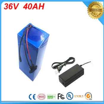 Ebike lithium battery 36v 40ah lithium ion bicycle 36v 1000w electric scooter battery for kit electric bike with BMS + Charger