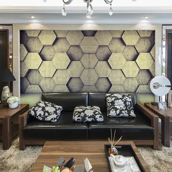 3D stereo irregular geometric pattern large mural living room fashion store bar Gallery Cafe wallpaper