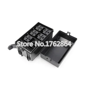 6 Way Auto fuse box assembly with 1PCS 4P12V 40A+5PCS 4Pin 24V 40A relay and fuses Power Modification distributor assembly Relay