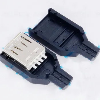 3 In 1 A Type USB Female Socket Cassette Bonding Wire Type With Plastic Shell