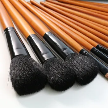 Nature Hair Makeup Brush Set 16pcs Beauty Tools Kit with Case