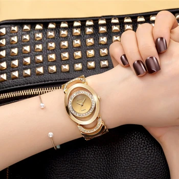 2016 New Luxury Women Watch Famous Brands Gold Fashion Design Bracelet Watches Ladies Women Wrist Watches Relogio Femininos