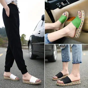 Summer 2017 new Women Sandals Bohemian style comfortable white green black brown 4 color clip toe Roman style shoes woman
