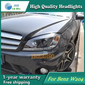 JGD Brand New Styling for Benz W204 C180 C200 C220 C230 LED Headlight 2007-2010 Headlight Bi-Xenon Head Lamp LED DRL Car Lights