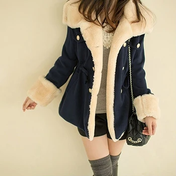 Women's Warm Winter Faux Fur Hooded Warm Coat Overcoat Long Jacket Outwear