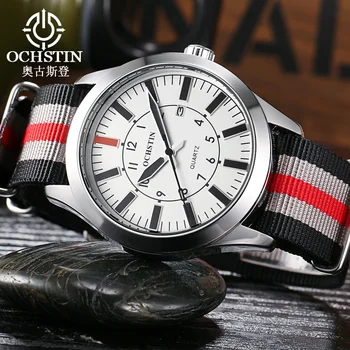 Ochstin Casual Male Clock Men Watches Top Brand Luxury Wrist Watch Men Waterproof Canvas Nylon Band Men Watch Reloj 2016 Hombre