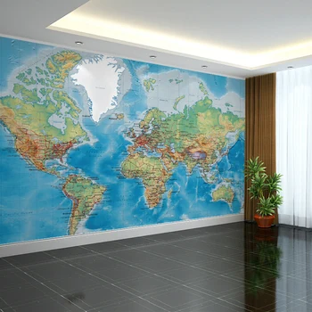 Decoration TV backdrop wallpaper abstract mural painting style world map wallpaper mural