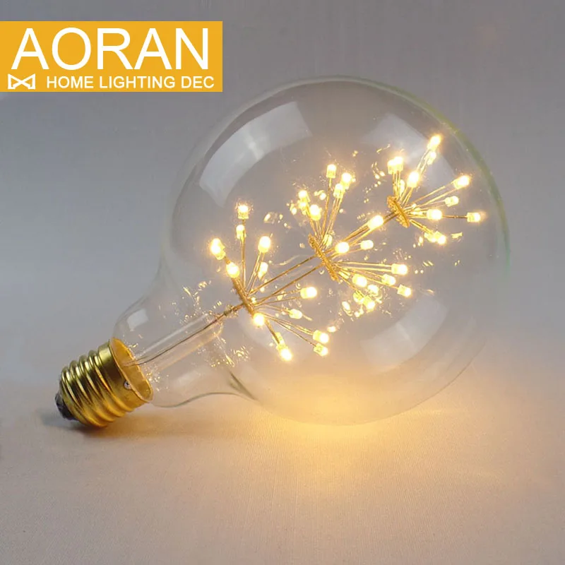 Edison bulb LED 3W G80/ 5W G95 style clear glass and E27 copper screw cap Home Dec your home