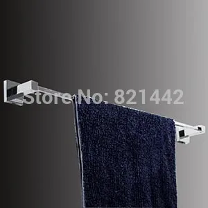 Swivel Towel Racks Acessorios De Banheiro Barra Toalha Bathroom Accessory Chrome Plating Square Single Towel Rail (length:60cm)