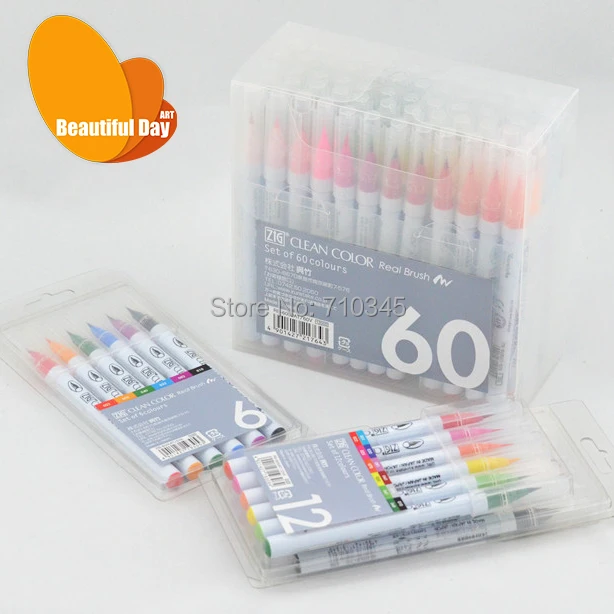 Japan KURETAKE clean real brush brush watercolor marker pen RB-6000AT