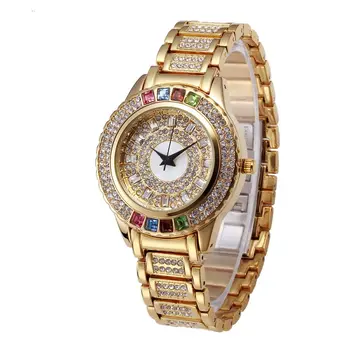 Miss Fox New Hot Austria Crystal Timepiece Women Full Diamond Womens Watch Brand Fashion Gold Watch Business Quartz Watches