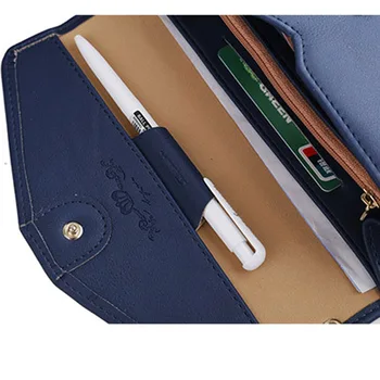 New Fashion Envelope Wallet Purse PU Leather Design Wallets Solid Women Wallet For Travel Phone Bags Hit Colors Lady Purse