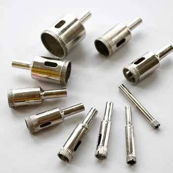 New 6mm-30mm Core Drill Bit Set Diamond Coated Accessories Hole Saw Bits Masonry Drilling Glass Drill Chuck Masonry Drilling