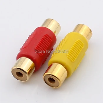 Colours RCA Female to Female RCA Extension cable connector 8pcs/lot