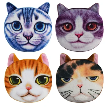 2017 New Design 3D Cat Coin Wallets Women Coin Storage Bags Kids Wallet Plush Gift Female Cute Cat Purses