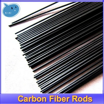 16pcs/lot New Carbon Fiber Rods for RC Plane DIY tool wing tube Quadcopter arm 1mm 1.5mm 2.0mm 3mm (500mm length) Wholesale