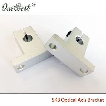2Pcs/lot Vertical SK8 Optical Axis Bracket 3D Printer Accessories Linear Guides Bearing Seat Support Frame