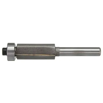 Top Quality 1pc 12mm Bearing Flush Trim Bit Router Bits Carbide Tipped 1/4 Inch Straight Shank Double-edged Flutes Drilling