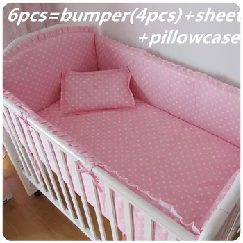 Discount! 6/7pcs Baby bedding pieces set baby bedding bed around customize ,120*60/120*70cm
