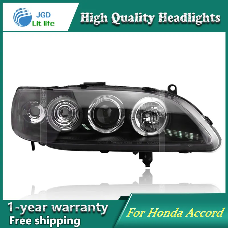 JGD Brand New Styling for Honda Accord LED Headlight 1998-2002 Headlight Bi-Xenon Head Lamp LED DRL Car Lights