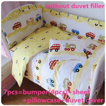 Discount! 6/7pcs Newborn Bedroom Bedding Set,Baby Bedding Set Bed Linen ,120*60/120*70cm