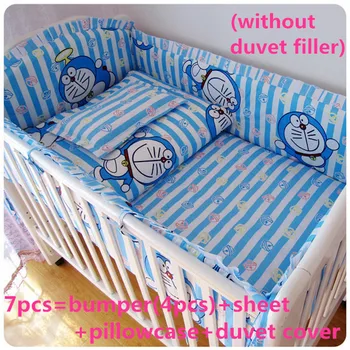 Discount! 6/7pcs baby bedding Cot bedding.Newborn bed set. cotton crib bedding sets,120*60/120*70cm