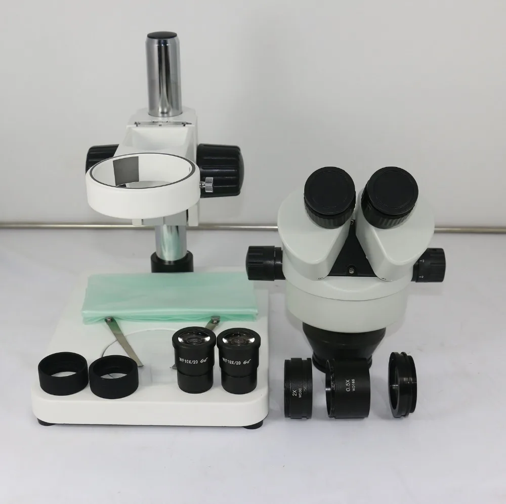 Binocular stereo microscope Industrial microscope 3.5x-90X Continuous zoom Magnification with the protection lens free gift