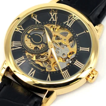 Man Mechanical Watch Automatic Self Wind Male Wristwatch Top Brand Leather Luxury Classic 2017 Fashion Stylish Stainless LZ325