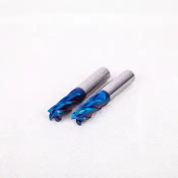 65HRC 4 flutes Tungsten Carbide End Mill nano coated Diameter 1-20mm Router Bit 4 Blade Tungsten Steel Milling Cutter CNC Tools