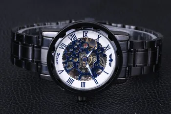 Vintage Skeleton Male Relogio Masculino Luxury Automatic Watches Analog Full Steel Casual Watch Military Men Mechanical Watch