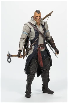 Assassins Creed 4 Black Flag Connor with AVEC CON MOHAWK PVC Action Figure Collectible Toy 6