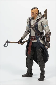 Assassins Creed 4 Black Flag Connor with AVEC CON MOHAWK PVC Action Figure Collectible Toy 6