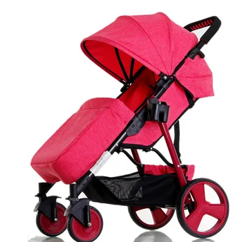 Stylish Travel Infant Stroller Toddler Pushchair Can Sit Lie Portable Folding Wheelchair Baby Car Cariage Infant Trolley