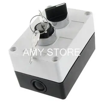 NO Normally Open 2 Position Key Lock Rotary Selector Select Switch Station Box
