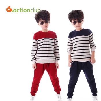 Children's clothing set  long-sleeve kids clothing sets 2016 autumn casual sports cotton baby boy clothes set KS226