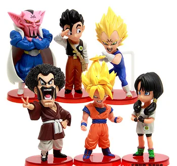6pcs Dragon Ball Z Dabura Son Gohan Videl Action Figure PVC Collection figures toys for christmas gift brinquedos ToyO00002DB