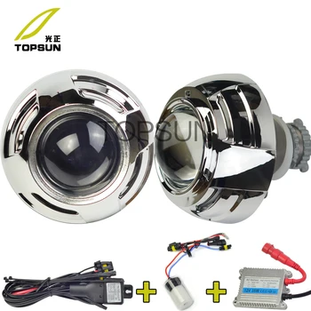 GZTOPHID Projector Lens 3 Inches Q5 Koito D2H D2S Bi-xenon HID Bi-xenon Projector Lens LHD Quick Install for H4 Car headlight