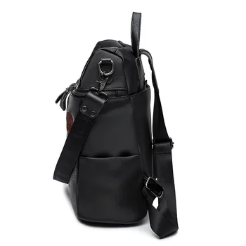 Simple Style Backpack Women PU Leather Backpacks For Teenage Girls School Bags Fashion Vintage Solid Shoulder Bag mochila XA932H