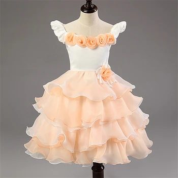 Girl Dress Princess for Kids Party Wear Baby Pageant Dresses Toddler Evening Gowns Pink Junior Ball Gown Children Dress Costume