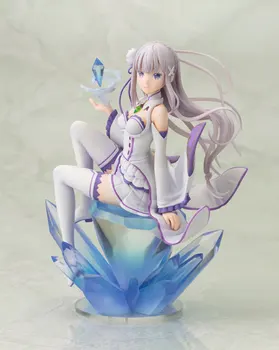 1pcs anime 1/8 scale Life in a different world from zero EML/Emilia hand on diamond action pvc figure toy tall 17cm